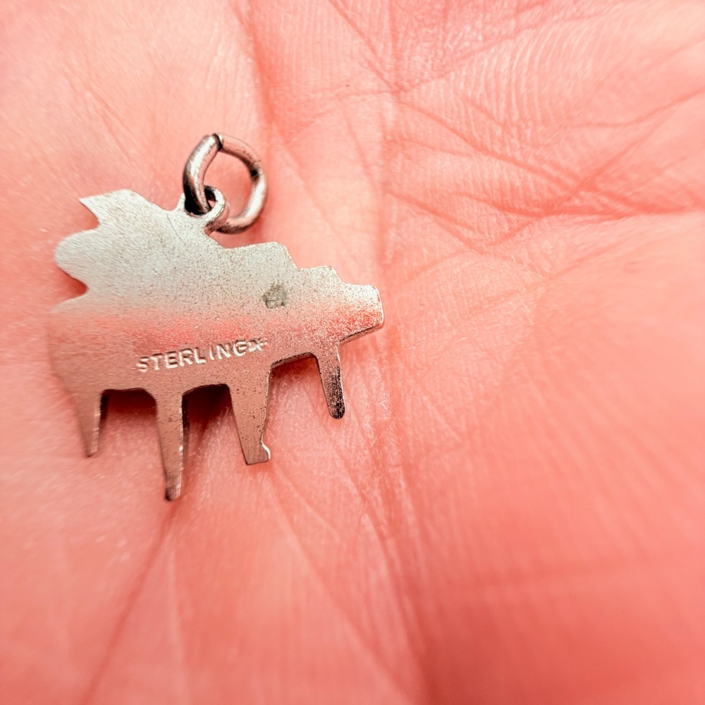 Unbranded Grand Piano Charm Unisex Small Black Silver Sterling Excellent Music - Picture 3 of 5